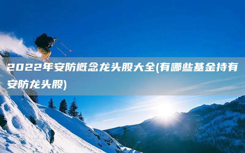 2022年安防概念龍頭股大全(有哪些基金持有安防龍頭股)(圖1)